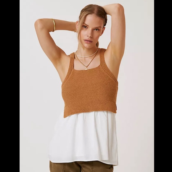 By Anthropologie Jenna Twofer Sweater Tank - Picture 1 of 6